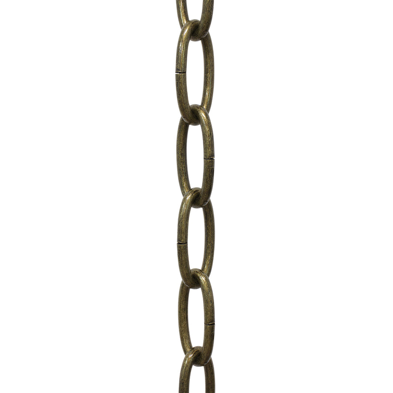 Chain ST63-U Standard Link Oval Chandelier Chain with Unwelded Steel links, Antique Brass