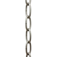 Chain ST63-U Standard Link Oval Chandelier Chain with Unwelded Steel links, Antique Brass