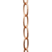Chain ST63-U Standard Link Oval Chandelier Chain with Unwelded Steel links, Antique Brass