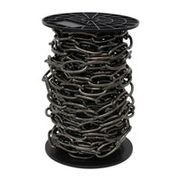 Chain ST63-U Standard Link Chandelier Chain with Oval Unwelded Steel links, Antique Brass