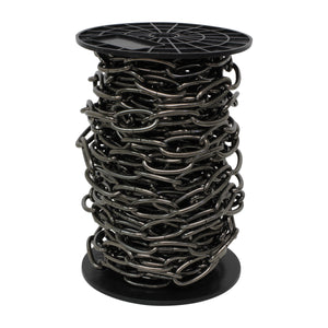 Chain ST63-U Standard Link Chandelier Chain with Oval Unwelded Steel links, Antique Brass