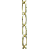Chain ST63-U Standard Link Oval Chandelier Chain with Unwelded Steel links, Antique Brass