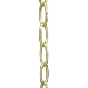 Chain ST63-U Standard Link Oval Chandelier Chain with Unwelded Steel links, Antique Brass