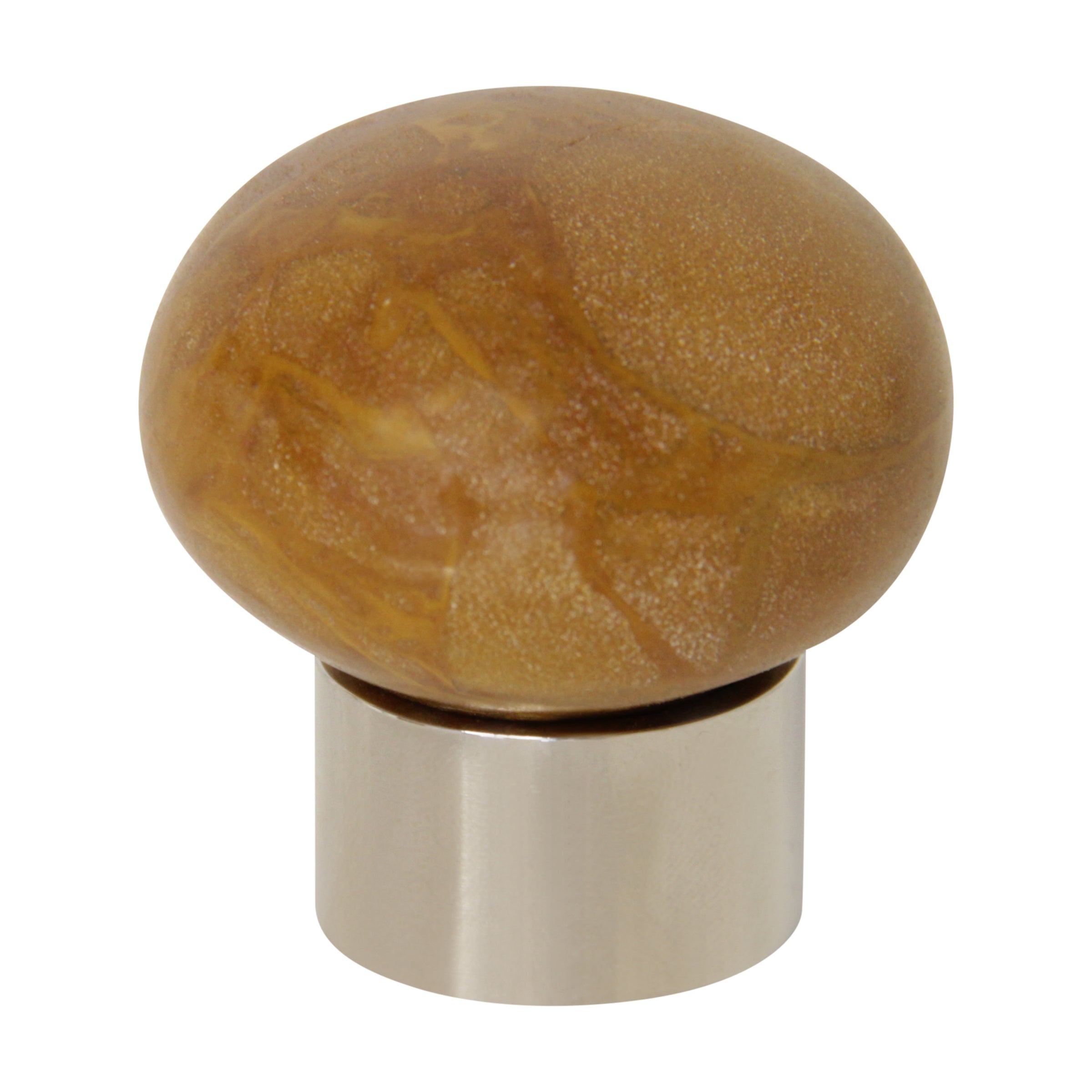 Cabinet Knob CAMR-36NQ] Camel Agate Mushroom Cabinet Knob