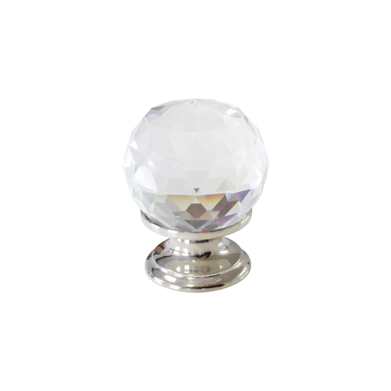 Crystal Cabinet Knob CYCD-30CLR, Antique Brass