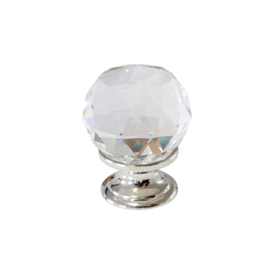 Crystal Cabinet Knob CYCD-30CLR, Antique Brass