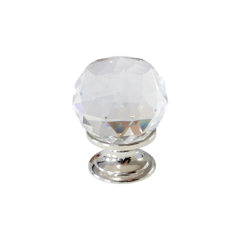 Crystal Cabinet Knob CYCD-30CLR, Antique Brass