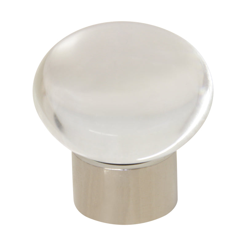 Crystal Cabinet Knob CYMR-36CLR, Antique Brass