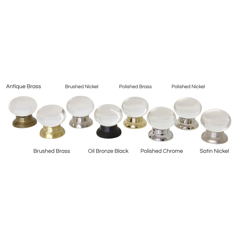 Rock Crystal Cabinet Knob RCJW-45NQ, Antique Brass