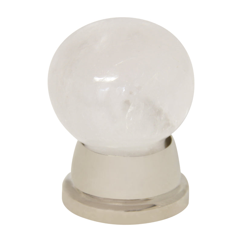 Rock Crystal Cabinet Knob RCMR-25NQ, Antique Brass