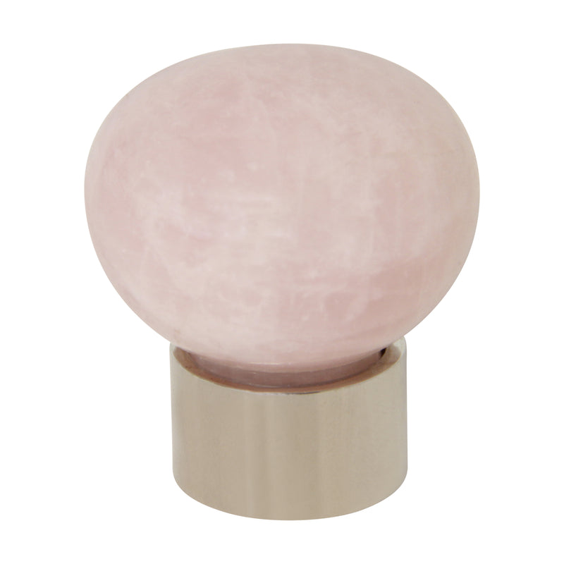 Rose Quartz Cabinet Knob RQMR-36NQ, Antique Brass