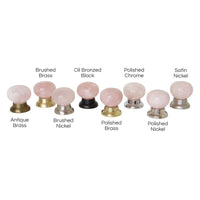 Rose Quartz Cabinet Knob RQMR-36NQ, Antique Brass