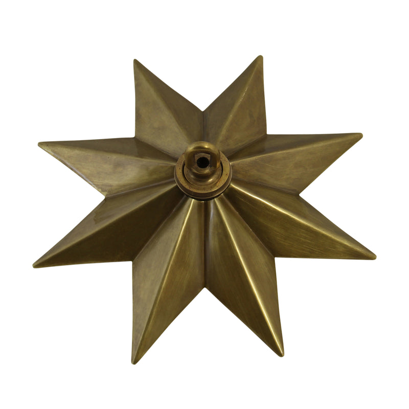 Canopy BR11H Modern Star Ceiling Canopy, Antique Brass