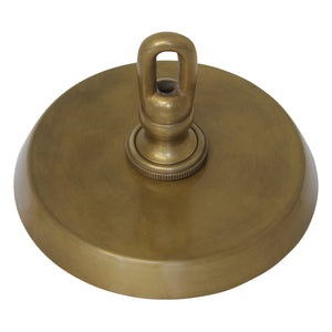 Canopy BR21 Modern Round Plain Ceiling Canopy, Antique Brass