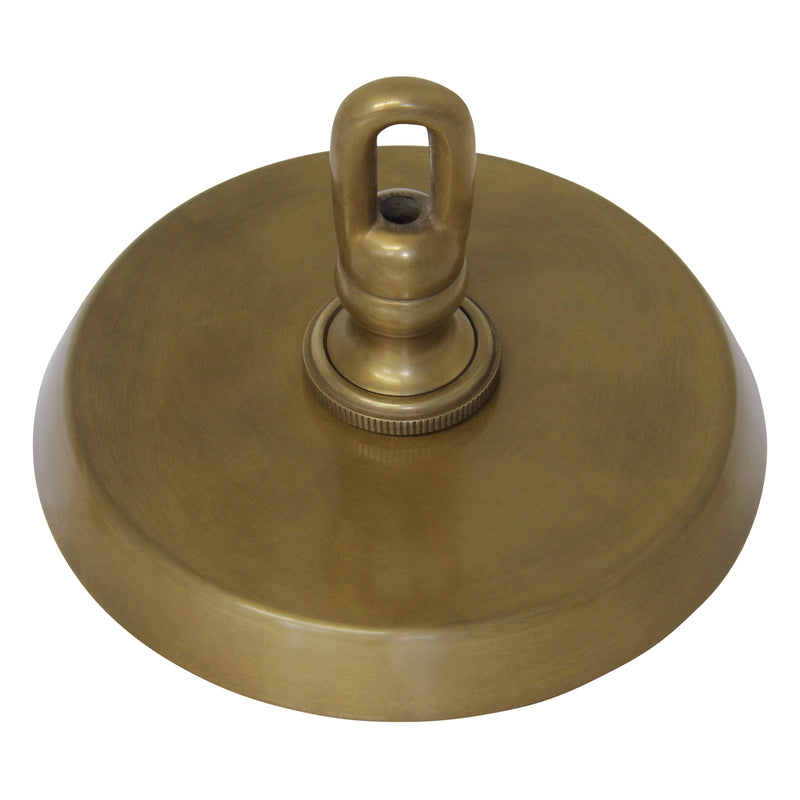 Canopy BR21 Modern Round Plain Ceiling Canopy, Antique Brass