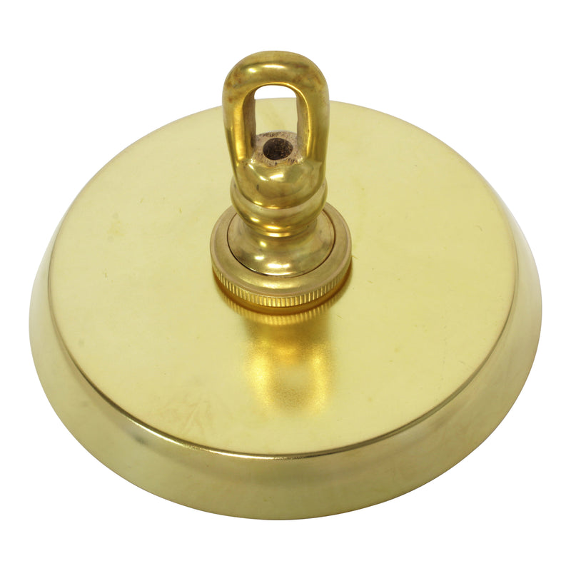 Canopy BR21 Modern Round Plain Ceiling Canopy, Antique Brass