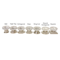 Crystal Door Knob CYPK-71CLR, Antique Brass