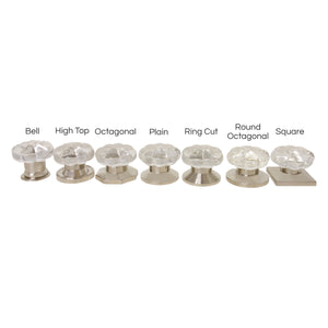 Crystal Door Knob CYPK-71CLR, Antique Brass
