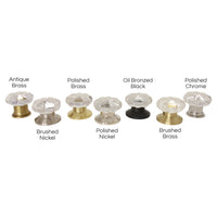 Crystal Door Knob CYPK-71CLR, Antique Brass