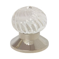 Crystal Door Knob CYSW-58CLR, Antique Brass