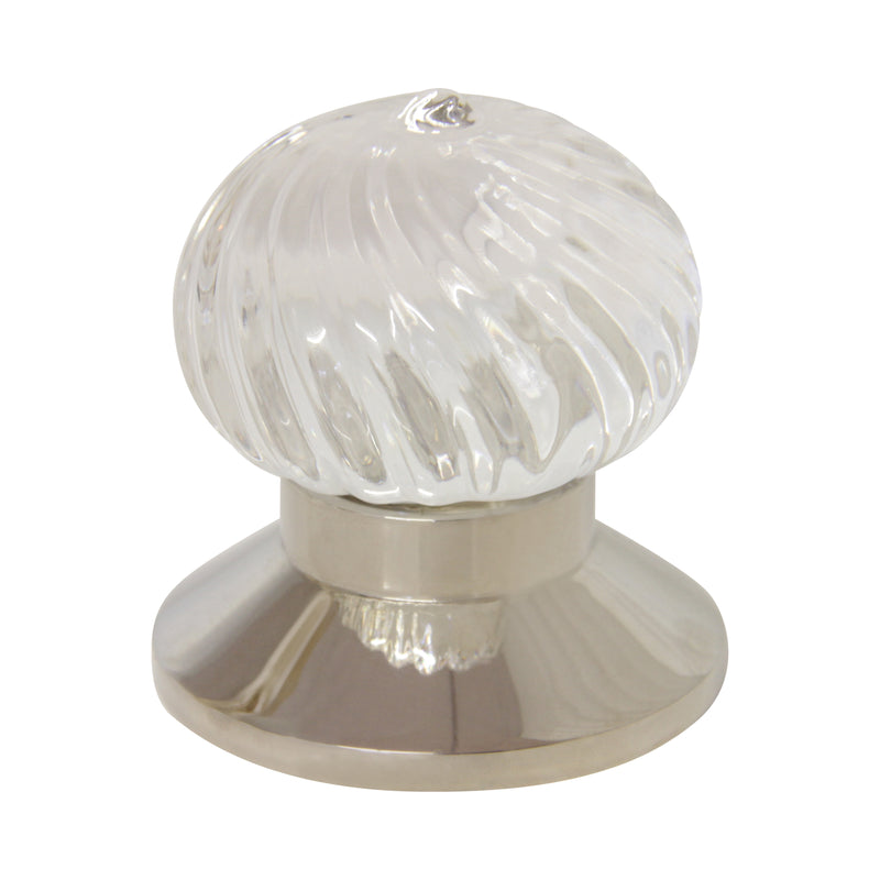 Crystal Door Knob CYSW-58CLR, Antique Brass