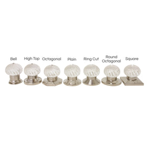 Crystal Door Knob CYSW-58CLR, Antique Brass