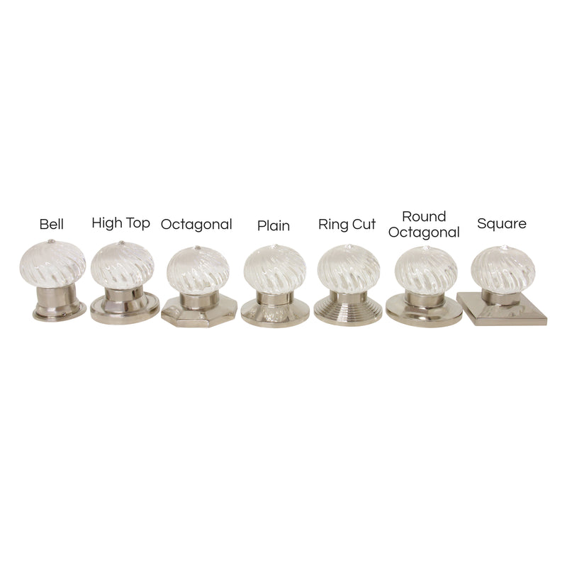 Crystal Door Knob CYSW-58CLR, Antique Brass