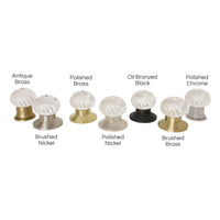 Crystal Door Knob CYSW-58CLR, Antique Brass