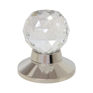 Crystal Door Knob CYTUD-50CLR, Antique Brass