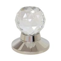 Crystal Door Knob CYTUD-50CLR, Antique Brass