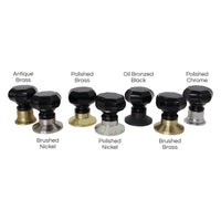 Glass Door Knob GLOC-55BLK, Antique Brass