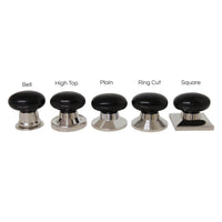 Obsidian Door Knob OBOV-64BLK, Antique Brass