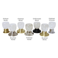 Rock Crystal Door Knob RCTU-52NQ, Antique Brass