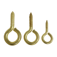 [Eye Screw BR01] Brass Standard Threaded Eye Screw - 3 Sizes