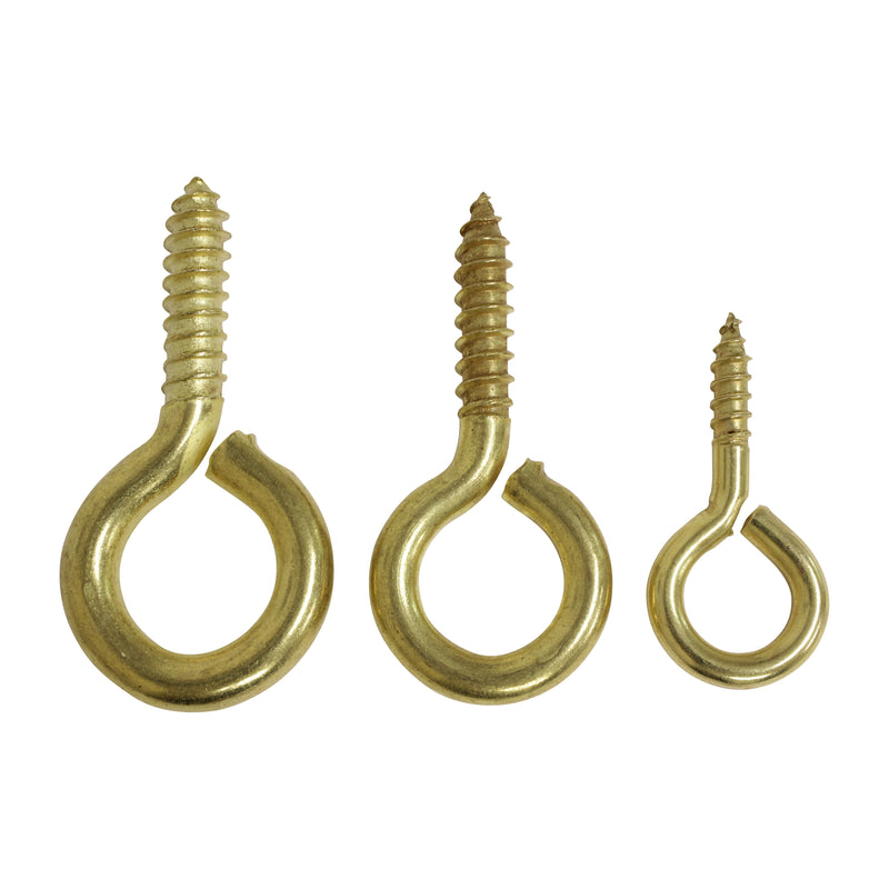 [Eye Screw BR01] Brass Standard Threaded Eye Screw - 3 Sizes