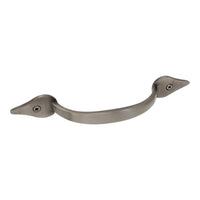 Handle IR8358 Traditional Leaf D-Shaped Handle Pull, Antique Brass