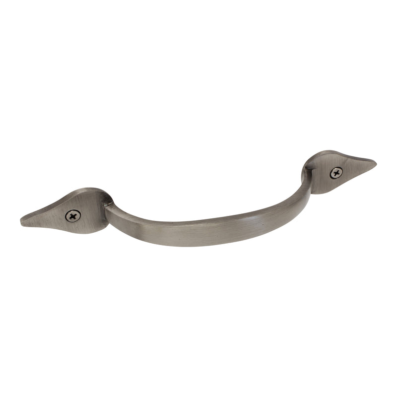 Handle IR8358 Traditional Leaf D-Shaped Handle Pull, Antique Brass