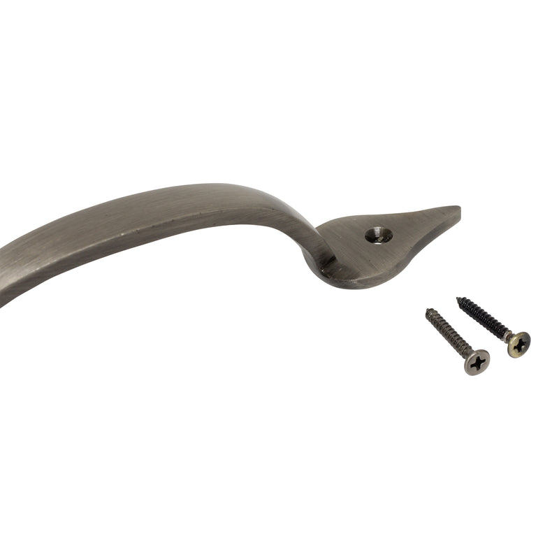 Handle IR8358 Traditional Leaf D-Shaped Handle Pull, Antique Brass