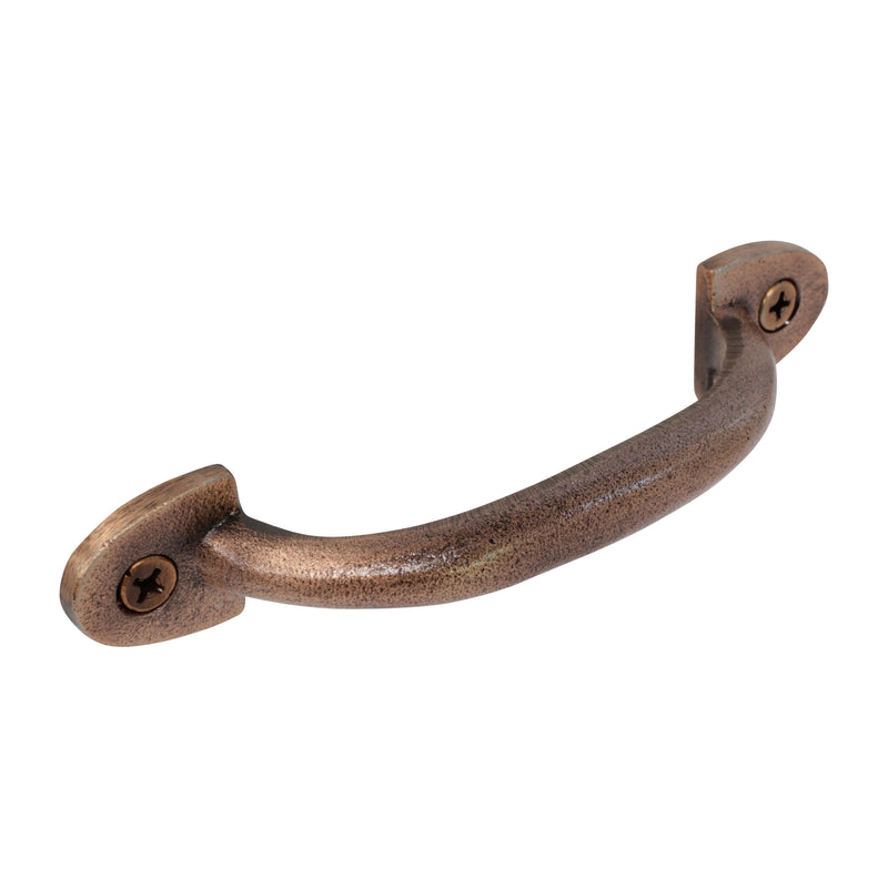 Handle IR8359 Traditional D Shaped Handle Pull, Antique Brass