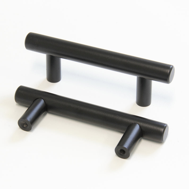 Handle SS002 Modern, T-Bar Handle Pull, Black