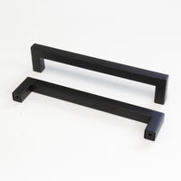 Handle SS128 Modern Industrial Squared Bar Handle Pull, Brushed Gold