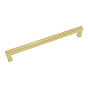 Handle SS128 Modern Industrial Squared Bar Handle Pull, Brushed Gold