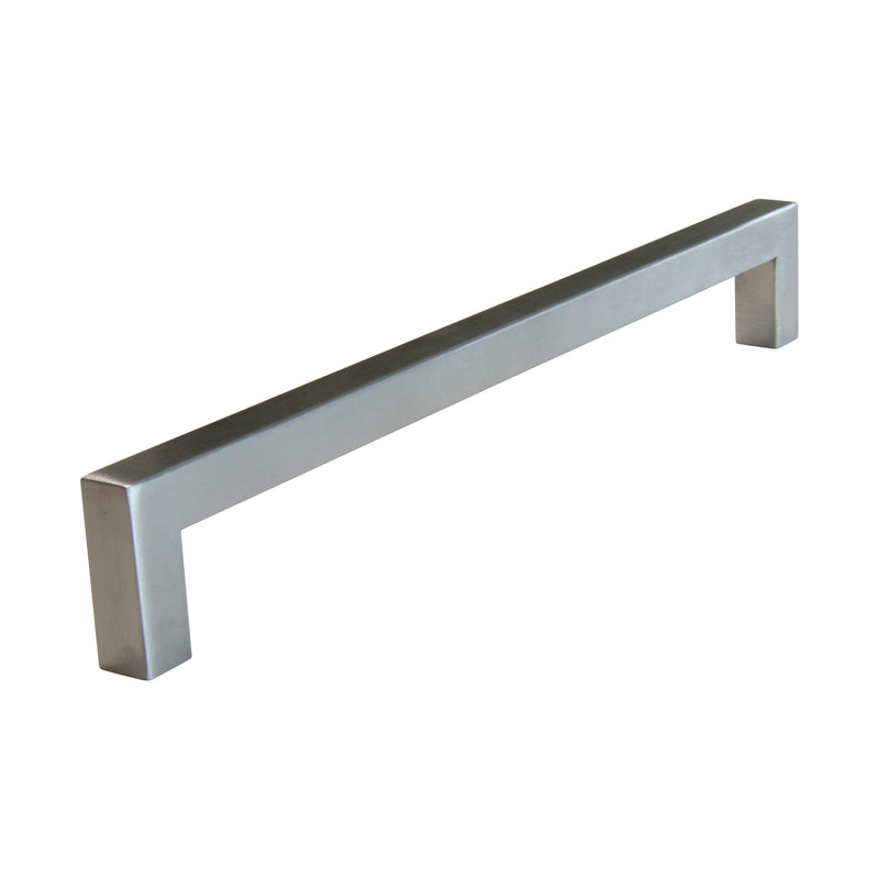 Handle SS128 Modern Industrial Squared Bar Handle Pull, Brushed Gold