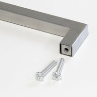 Handle SS128 Modern Industrial Squared Bar Handle Pull, Brushed Gold