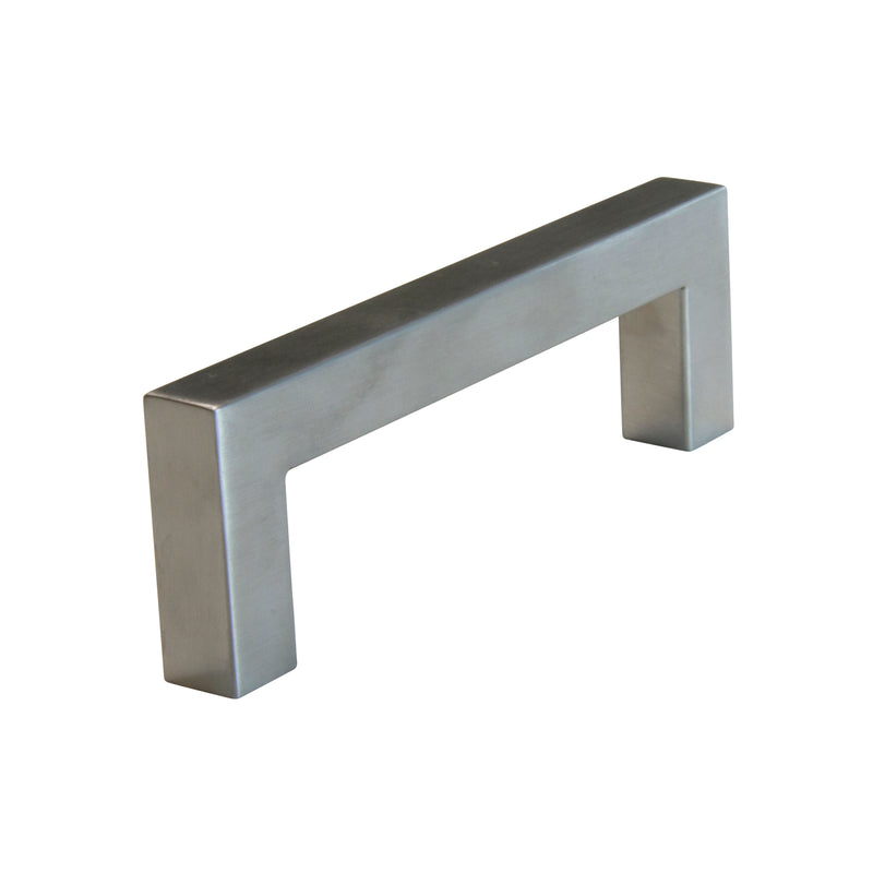 Handle SS128 Modern Industrial Squared Bar Handle Pull, Brushed Gold
