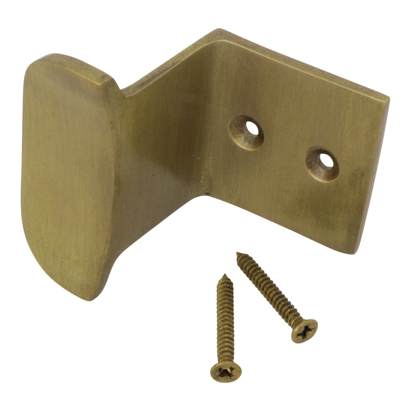 Mod Hook BR01 Modern Wall Hook, Antique Brass