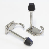 Shield Hook BR2255 Modern Industrial Door Stopper Wall Hook, Polished Brass