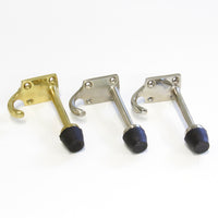 Shield Hook BR2255 Modern Industrial Door Stopper Wall Hook, Polished Brass