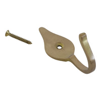 Fleur Hook BR2394 Vintage Wall Hook, Antique Brass
