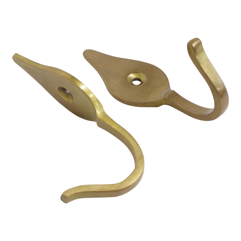 Fleur Hook BR2394 Vintage Wall Hook, Antique Brass